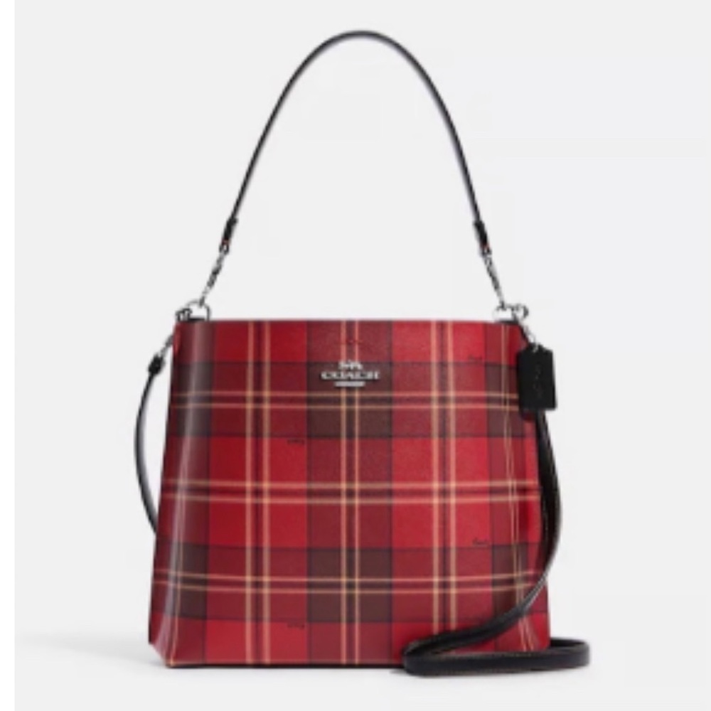New Coach Mollie Bucket in Tartan Plaid
